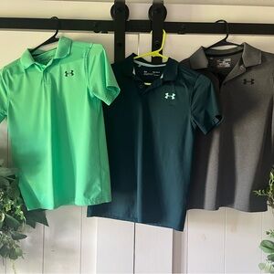 ⚾️Set of 3-Boys size Medium Under Armour Polos🏀